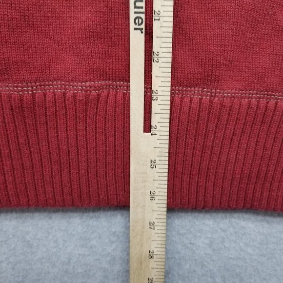 American Eagle Sweater Mens Large Red Pullover Crew Neck Casual - Picture 11 of 12